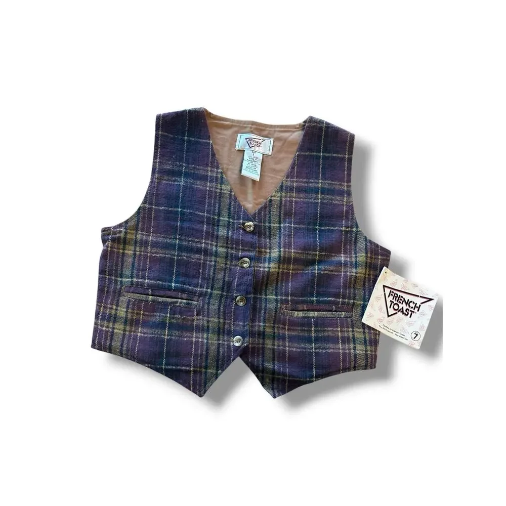 Vintage French Toast Vest kids Size 7